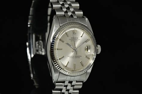 rolex 1601 oyster perpetual datejust -gold fluted bezel|Rolex ref 1601.